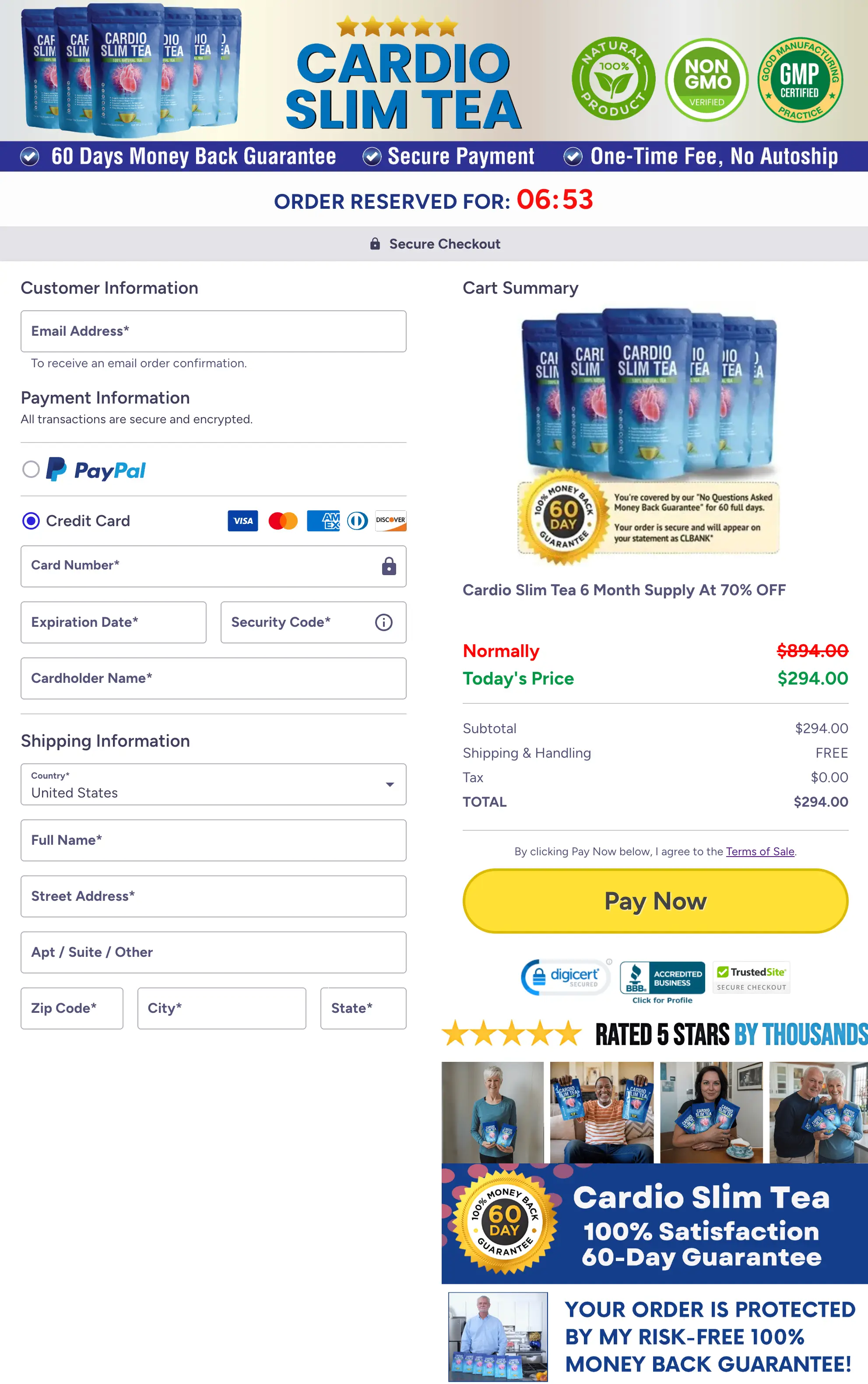 Cardio Slim Tea max Order